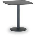 Runder Konferenztisch, Bistrotisch FILIP II, 66x66 cm, schwarze Metallgestell, Graphit