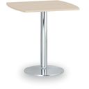 Runder Konferenztisch, Bistrotisch FILIP II, 66x66 cm, verchromtes Metallgestell, Birke