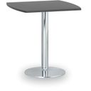 Runder Konferenztisch, Bistrotisch FILIP II, 66x66 cm, verchromtes Metallgestell, Graphit