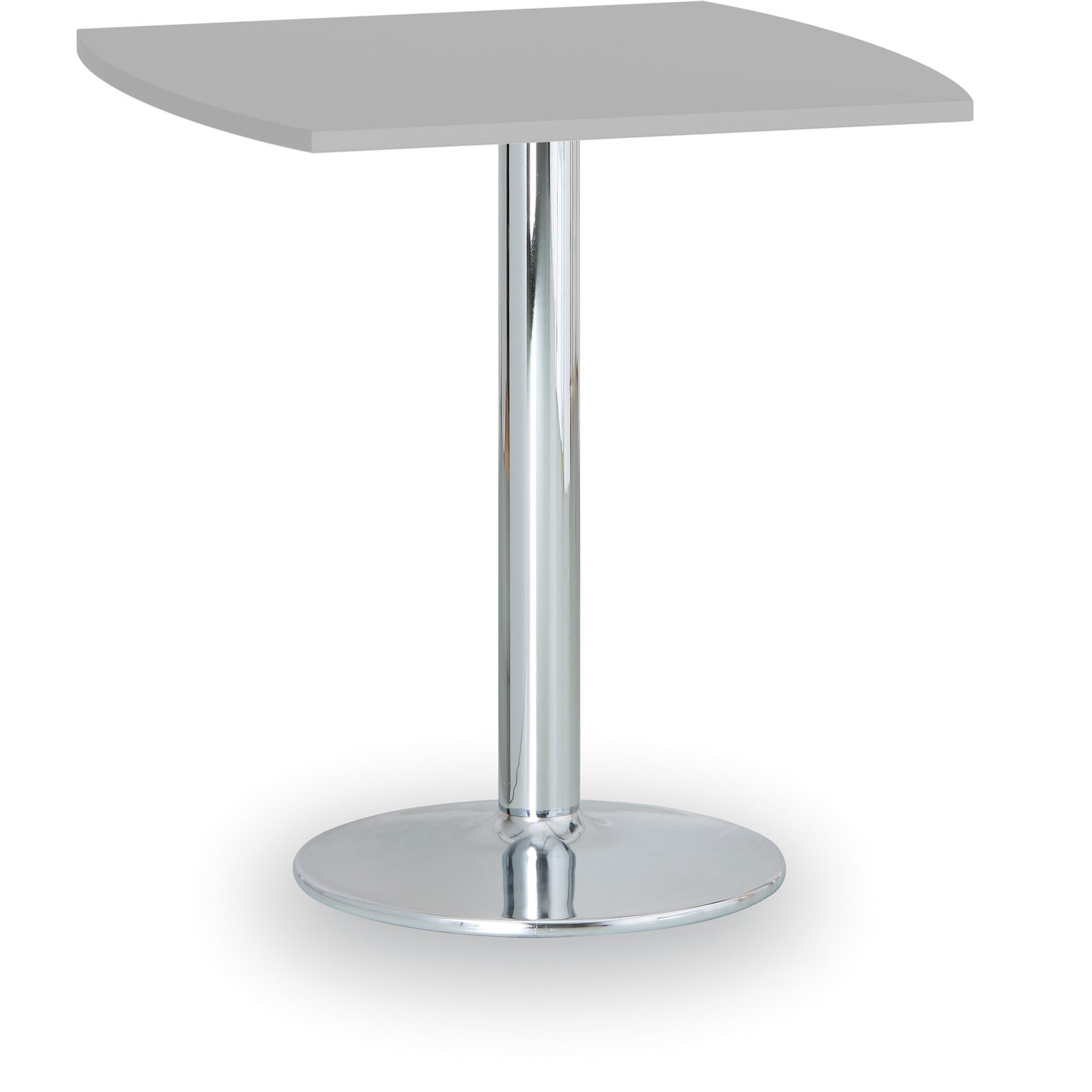 B2B Partner Runder Konferenztisch, Bistrotisch FILIP II, 66x66 cm, verchromtes Metallgestell, graue