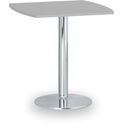 Runder Konferenztisch, Bistrotisch FILIP II, 66x66 cm, verchromtes Metallgestell, graue