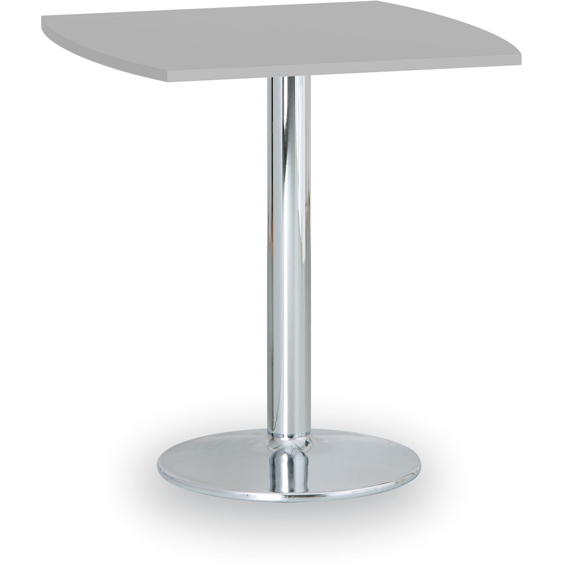 Runder Konferenztisch, Bistrotisch FILIP II, 66x66 cm, verchromtes Metallgestell, graue