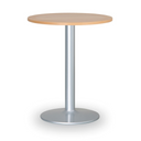 Runder Konferenztisch, Bistrotisch FILIP II, Durchmesser 80 cm, graue Metallgestell, Buche