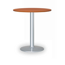 Runder Konferenztisch, Bistrotisch FILIP II, Durchmesser 80 cm, graue Metallgestell, Kirschbaum