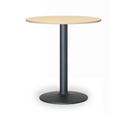 Runder Konferenztisch, Bistrotisch FILIP II, Durchmesser 80 cm, schwarze Metallgestell, Birke