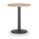 Runder Konferenztisch, Bistrotisch FILIP II, Durchmesser 80 cm, schwarze Metallgestell, Buche