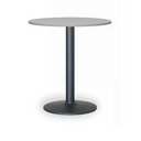 Runder Konferenztisch, Bistrotisch FILIP II, Durchmesser 80 cm, schwarze Metallgestell, graue