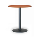 Runder Konferenztisch, Bistrotisch FILIP II, Durchmesser 80 cm, schwarze Metallgestell, Kirschbaum