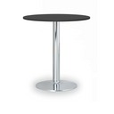 Runder Konferenztisch, Bistrotisch FILIP II, Durchmesser 80 cm, verchromtes Metallgestell, Graphit
