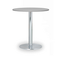 Runder Konferenztisch, Bistrotisch FILIP II, Durchmesser 80 cm, verchromtes Metallgestell, graue