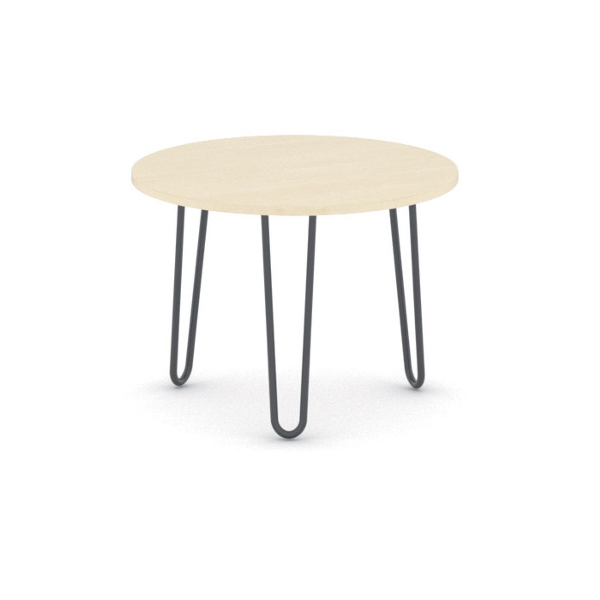 Runder Konferenztisch SPIDER, Durchmesser 60 cm, schwarzes Metallgestell