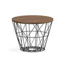 Runder Konferenztisch STILO, Durchmesser 60 cm, Nussbaum