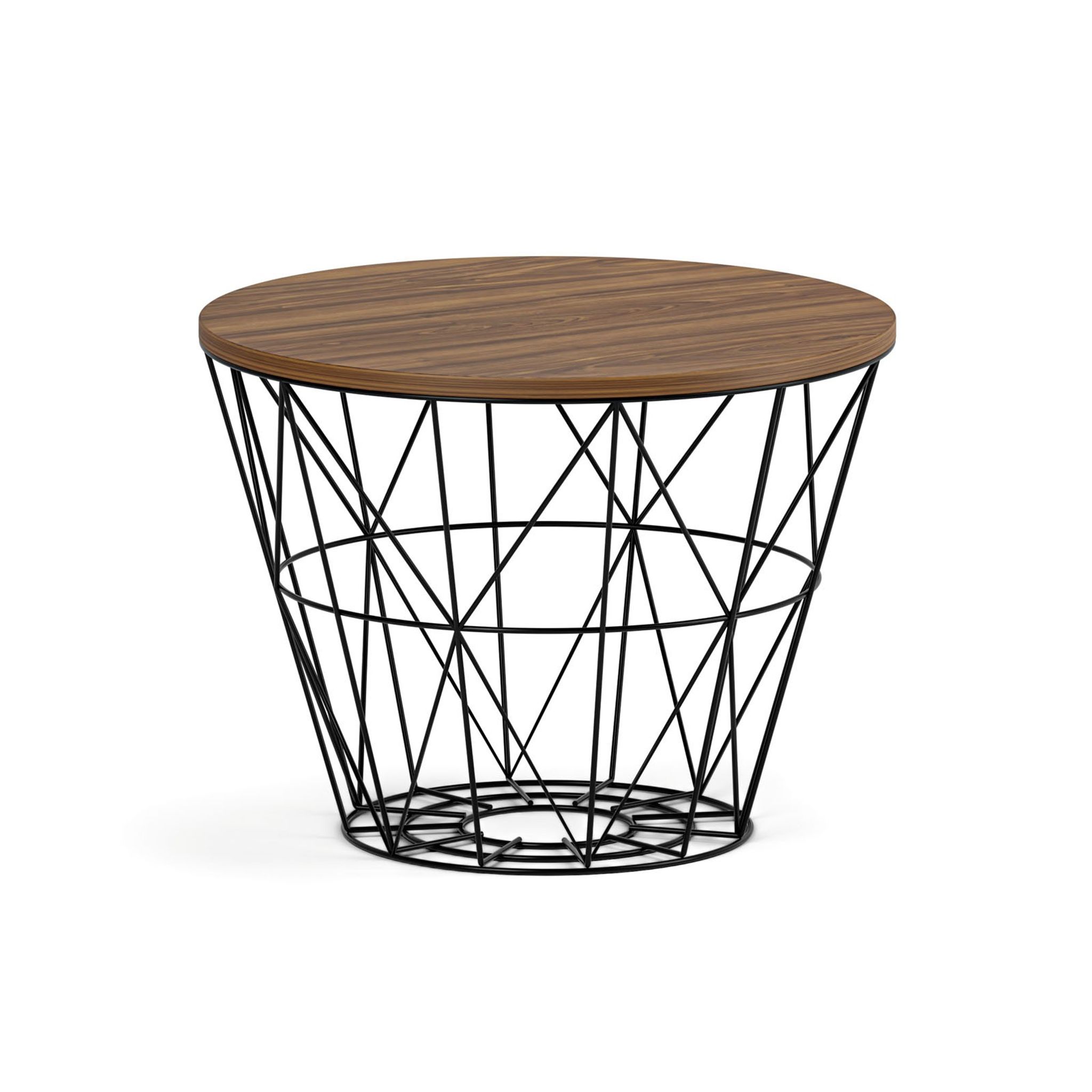 Runder Konferenztisch STILO, Durchmesser 60 cm, Nussbaum