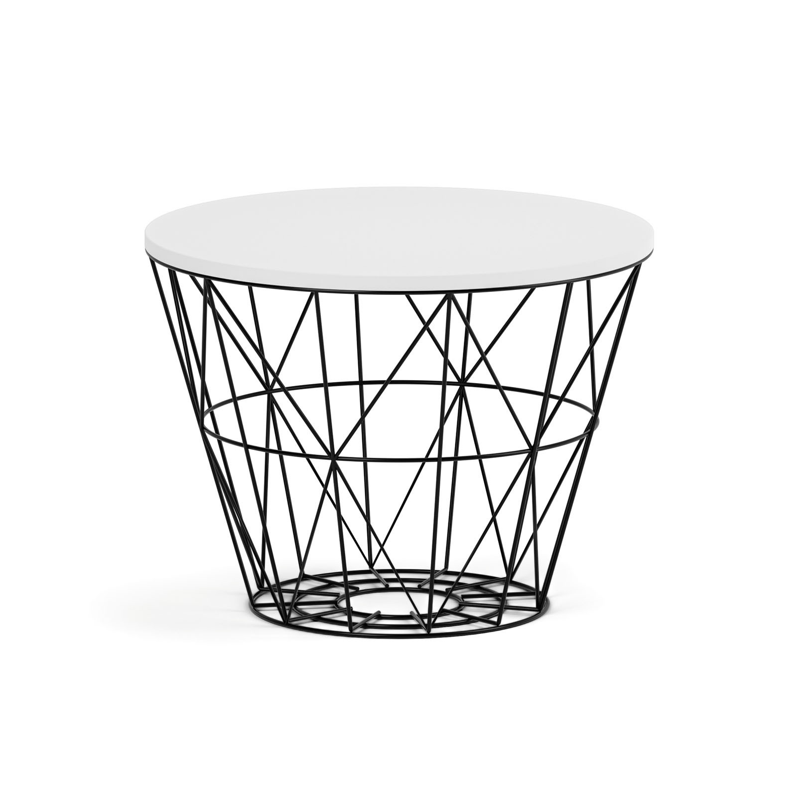 B2B Partner Runder Konferenztisch STILO, Durchmesser 60 cm, weiß