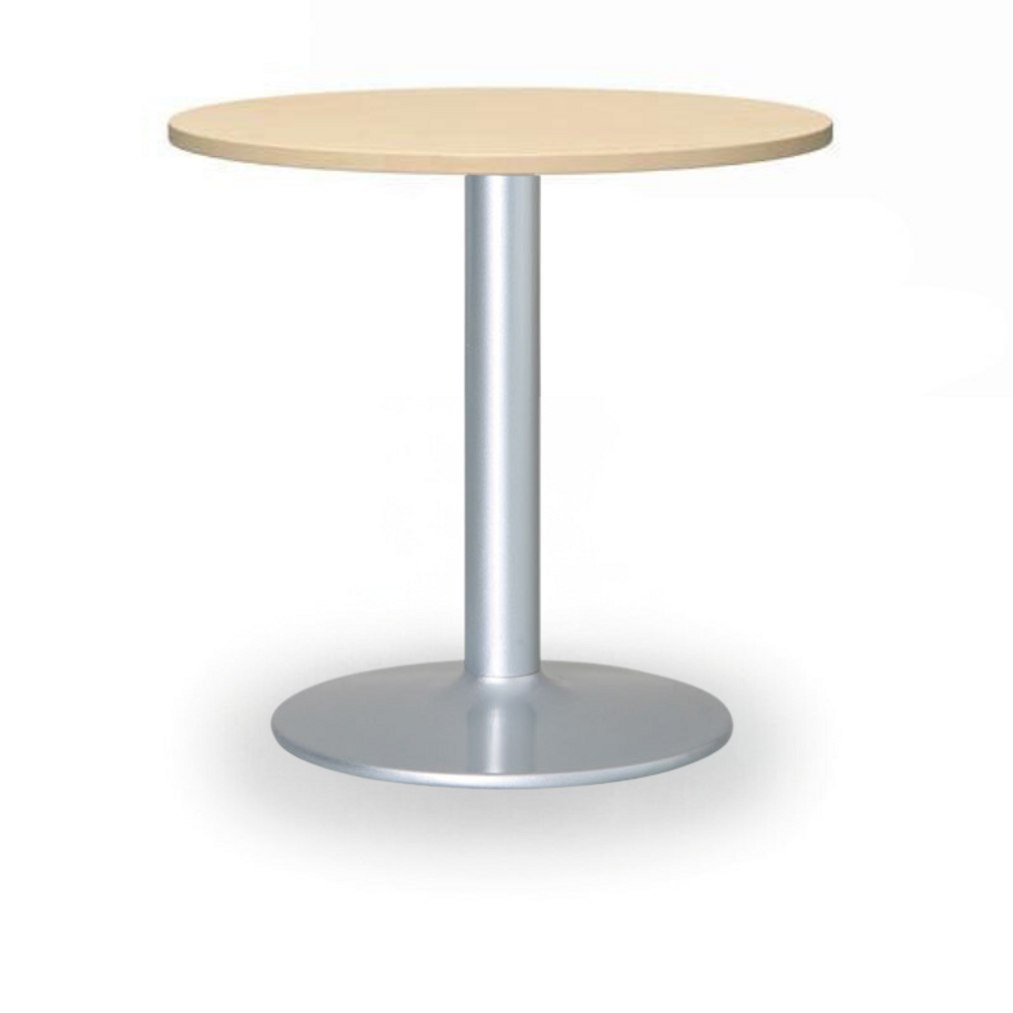 Runder Konferenztisch ZEUS II, Durchmesser 60 cm, graues Metallgestell