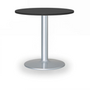 Runder Konferenztisch ZEUS II, Durchmesser 60 cm, graues Metallgestell, Graphit