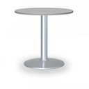 Runder Konferenztisch ZEUS II, Durchmesser 60 cm, graues Metallgestell, Grau