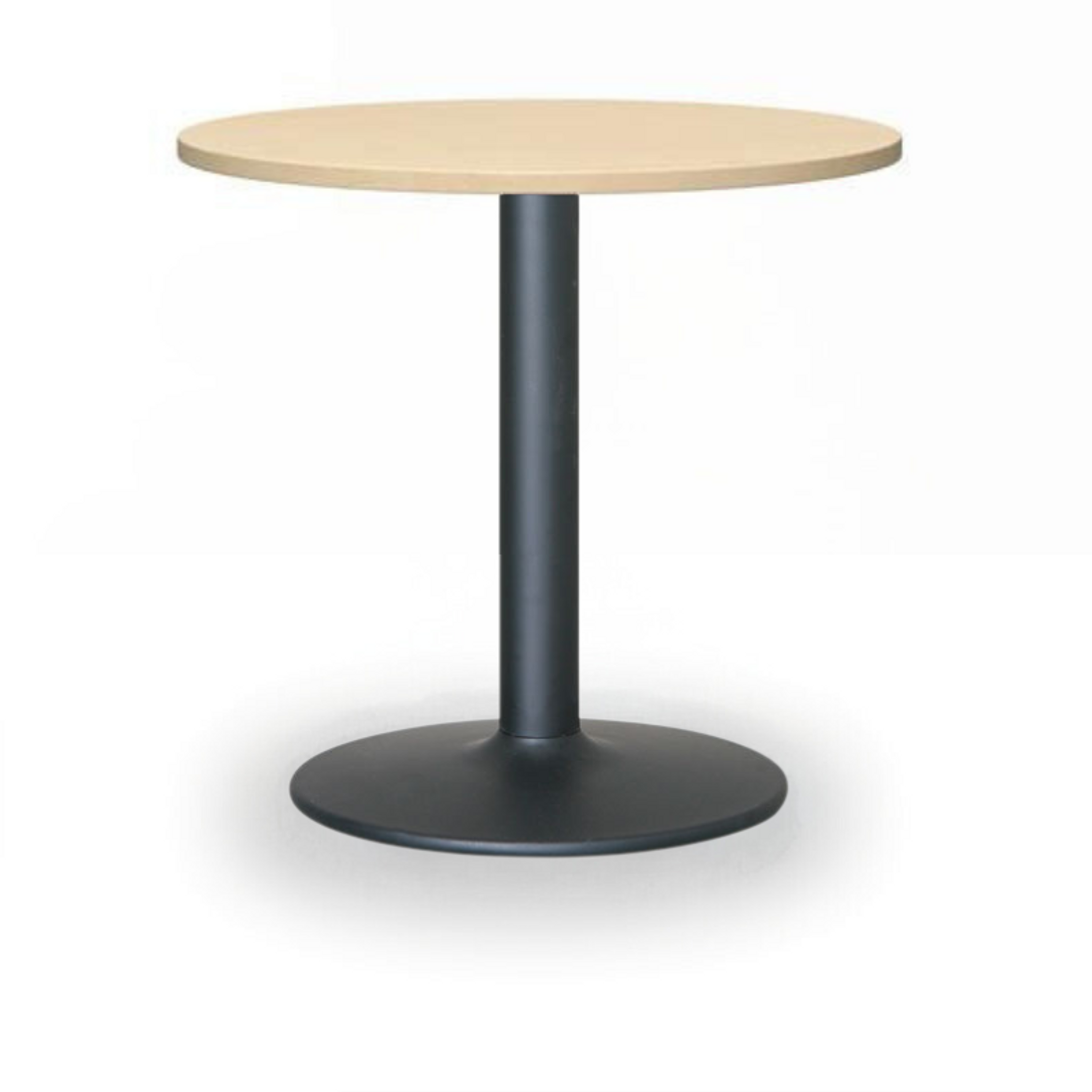 Runder Konferenztisch ZEUS II, Durchmesser 60 cm, schwarzes Metallgestell