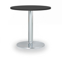 Runder Konferenztisch ZEUS II, Durchmesser 60 cm, verchromtes Metallgestell, Graphit
