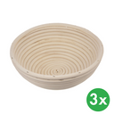 Rundes Halstuch, Rattan, Durchmesser 25 cm, 3 Stück
