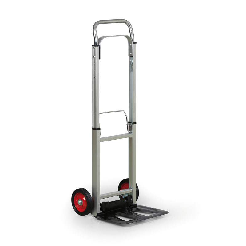 Kinzo Klapp-Sackkarre Aus Aluminium – Zusammenklappbar, 90 Kg Tragkraft, Für Umzug, Camping, Einkauf, Schwarz, Mit Großer Ladefläche