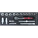Sada Gola 3/8", 24 ks - vložka do zásuvky G2/G6, chrom-vanadium