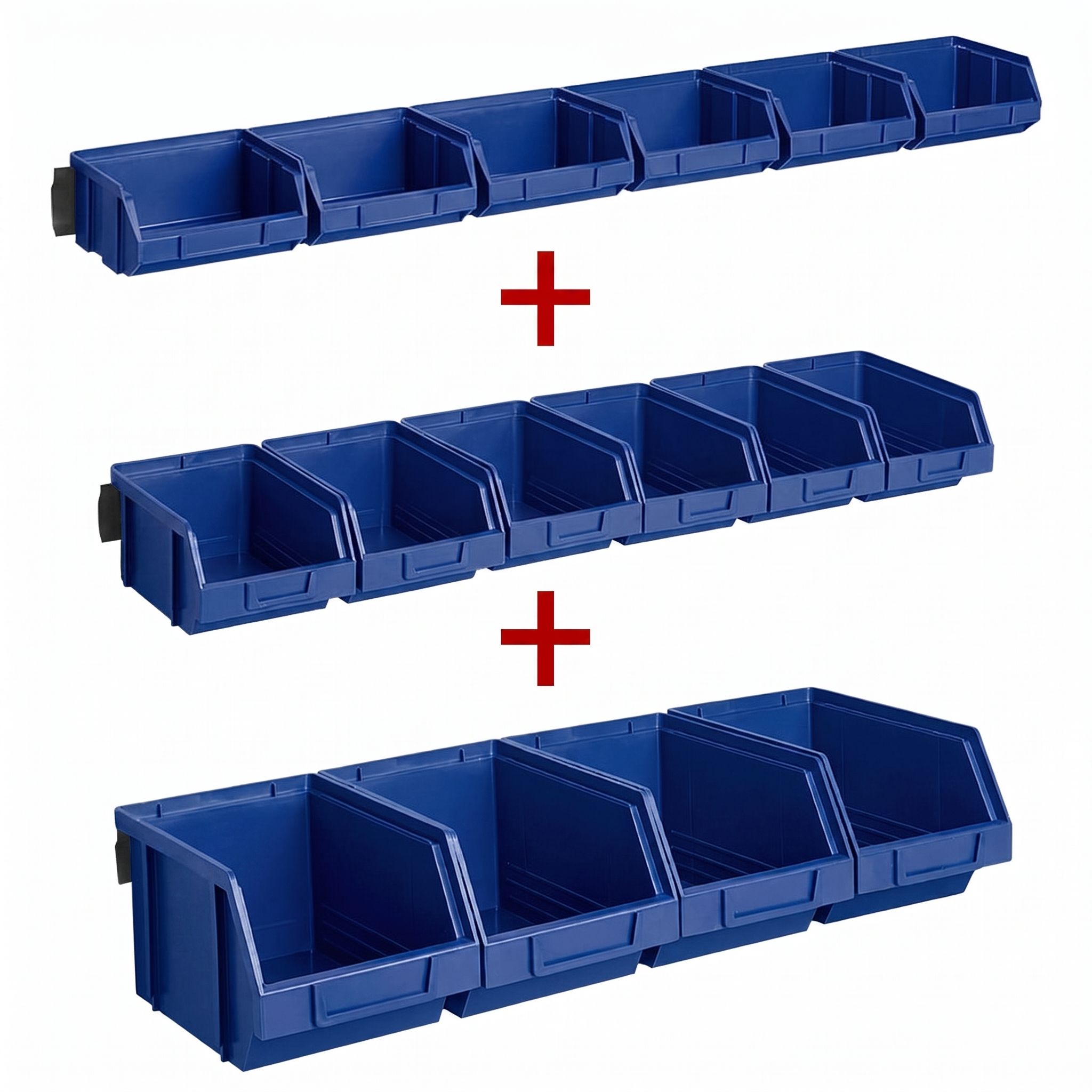 Sada lišty s boxami 2+1 ZADARMO, mix veľkostí, modrá