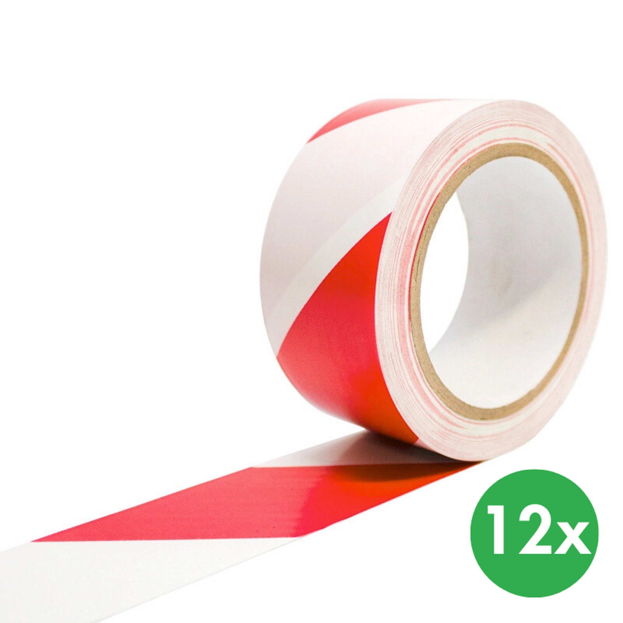 Samolepiaca vyznačovacia páska, 12 ks, 33 mx 50 mm, červená/biela