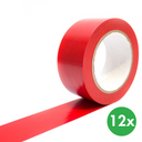 Samolepiaca vyznačovacia páska, 12 ks, 33 mx 50 mm, červená