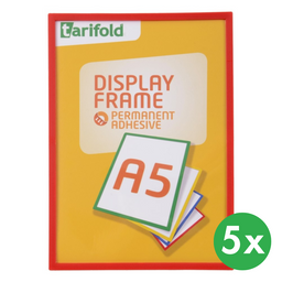 Samolepící rámeček A5 (5 ks), červená