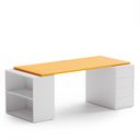 Samostatná pracovná doska BLOCK, 1600 x 800 x 25 mm, oranžová