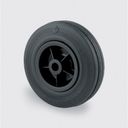 Samostatné koleso, plastový disk, čierna guma, 200 mm