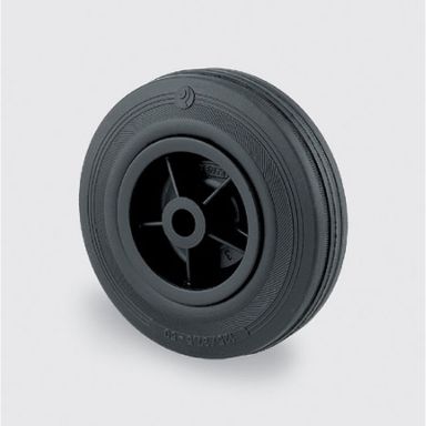 Samostatné koleso TENTE, plastový disk, čierna guma, 200 mm
