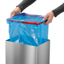 Samozamykający śmietnik na odpady Big-Box L, 35 l, zbiorczy, nierdzewny polerowany