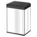 Samozamykający śmietnik na odpady Big-Box L, 35 l, zbiorczy, nierdzewny polerowany