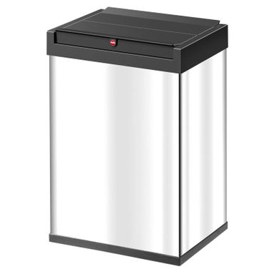 Samozamykający śmietnik na odpady Big-Box L, 35 l, zbiorczy, nierdzewny polerowany
