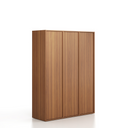 Šatní skříň FRAME, 3 oddíly, 1299 x 450 x 1735 mm, zámek PUSH-lock, ořech