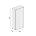Šatní skříň s výsuvem BLOCK, 850 x 400 x 1748 mm, dub přírodní