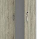 Šatní skříň s výsuvem MIRELLI, 800 x 400 x 1800 mm, bílá/dub sonoma