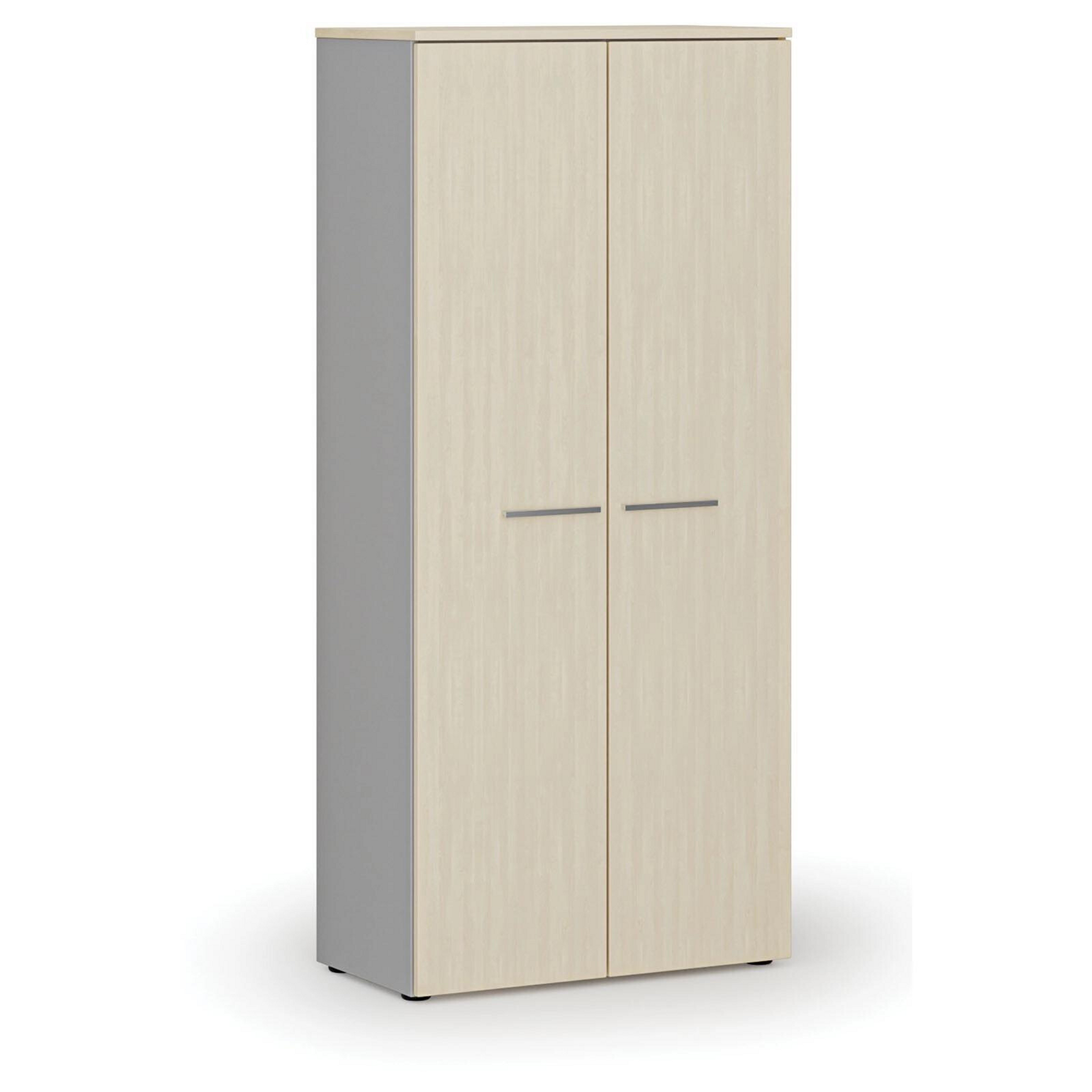 Šatní skříň s výsuvem PRIMO GRAY, 800 x 420 x 1781 mm, šedá/bříza