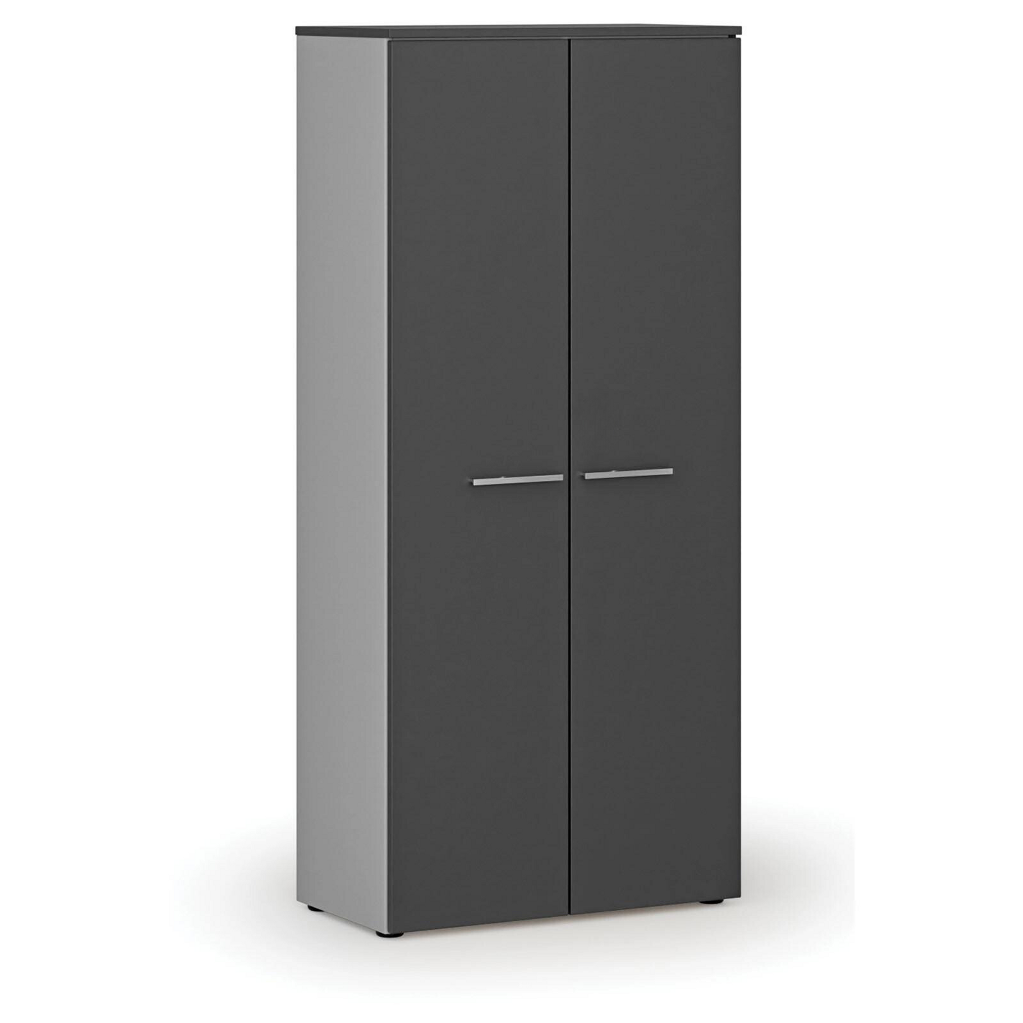 Šatní skříň s výsuvem PRIMO GRAY, 800 x 420 x 1781 mm, šedá/grafit