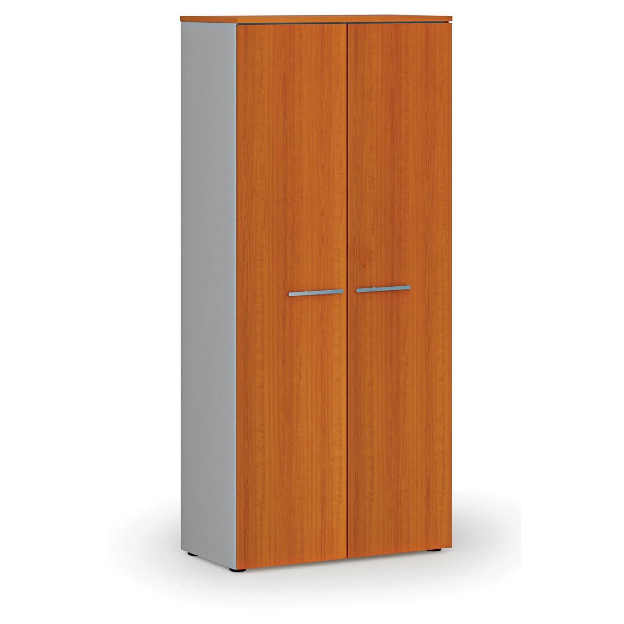 Šatní skříň s výsuvem PRIMO GRAY, 800 x 420 x 1781 mm, šedá/třešeň