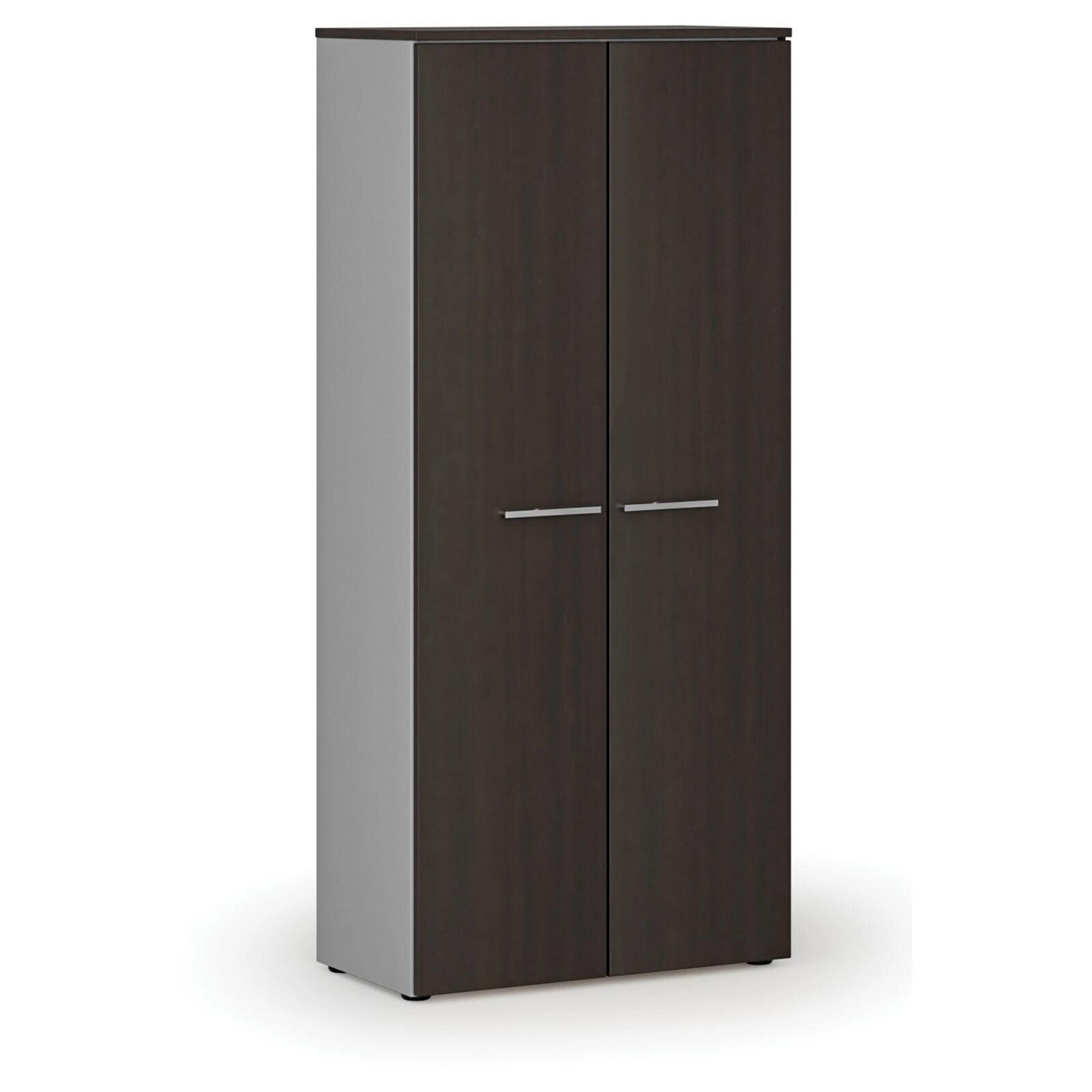 Šatní skříň s výsuvem PRIMO GRAY, 800 x 420 x 1781 mm, šedá/wenge