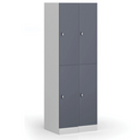 Šatní skříňka s úložnými boxy, 2 boxy, 1850 x 300 x 500 mm, demont, otočný zámek, béžové dveře