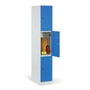 Šatní skříňka s úložnými boxy, 3 boxy, 1850 x 300 x 500 mm, RFID zámek, béžové dveře