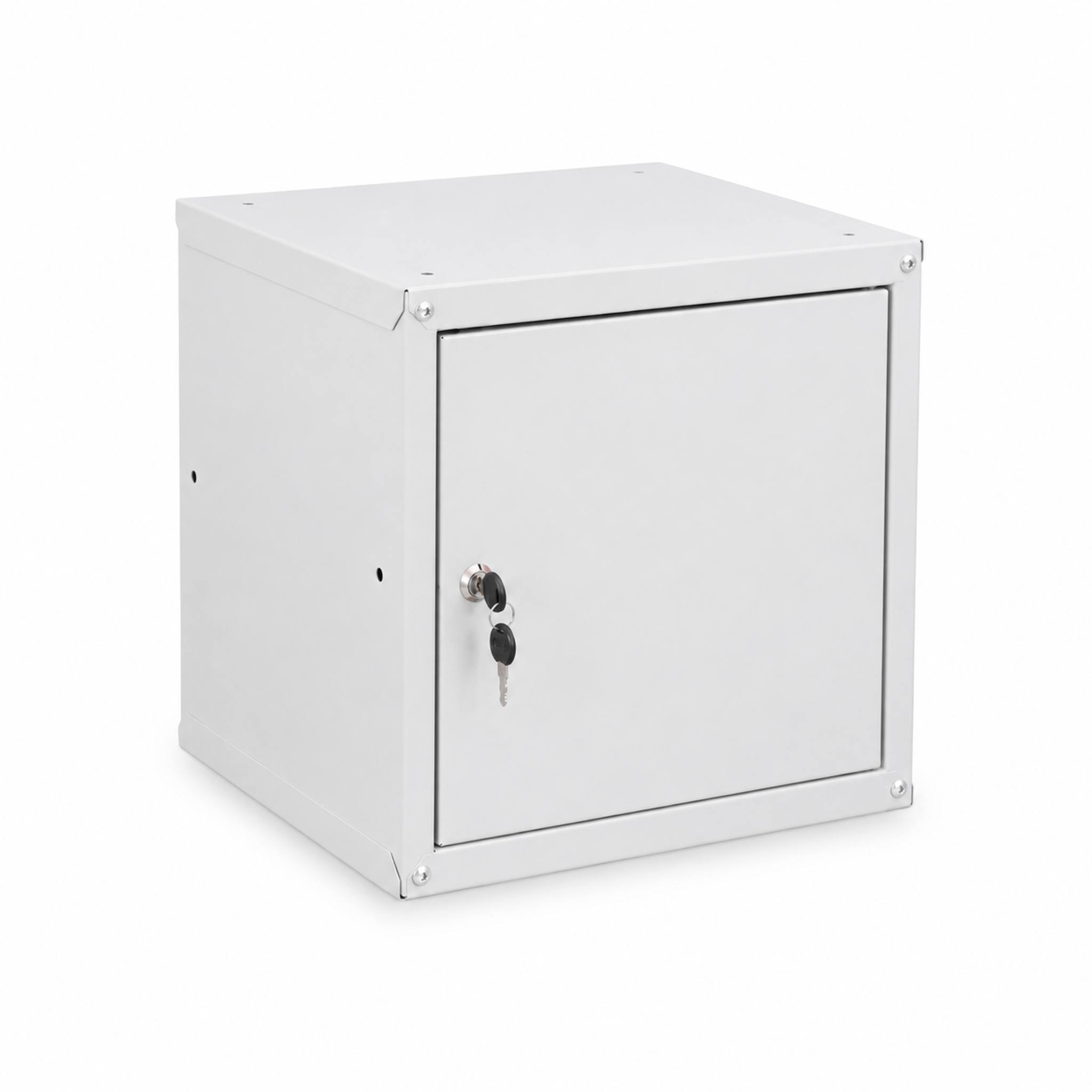 Šatní skříňka s uzamykatelným boxem 350 x 350 x 350 mm, cylindrický zámek