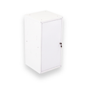 Šatní skříňka s uzamykatelným boxem 700 x 350 x 350 mm, cylindrický zámek, šedá