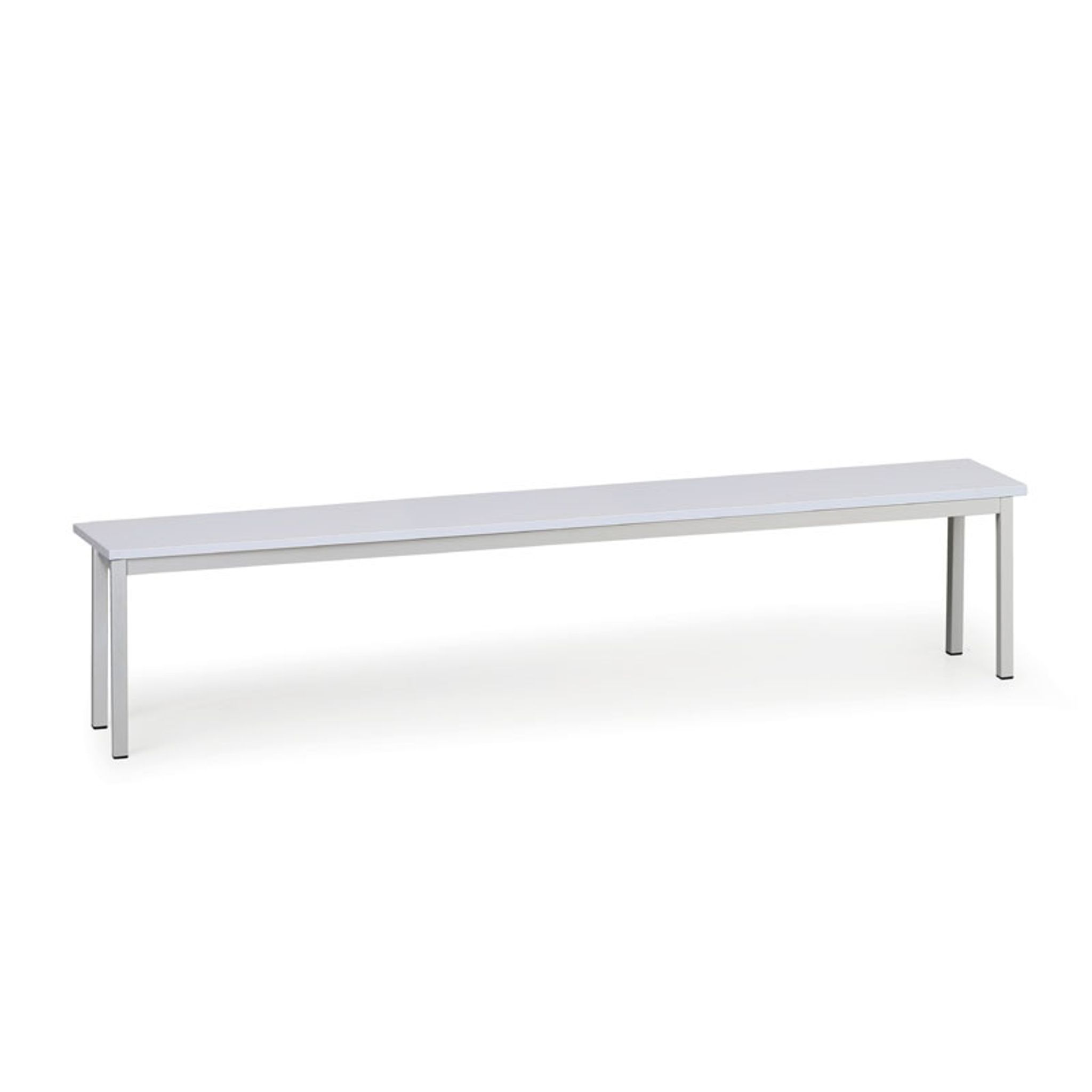Šatníková lavica, sedák - lamino, dĺžka 2000 mm, sivá
