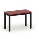 Šatníková lavica, sedák - lamino, dĺžka 600 mm, červená