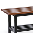 Šatníková lavička SITO, 1500 mm, hnedá